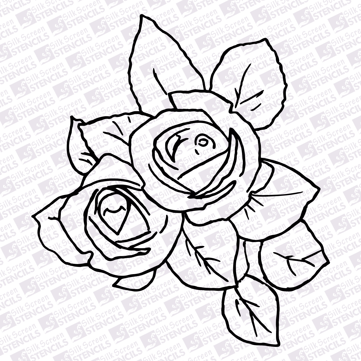rose outline | Silkscreen Stencils